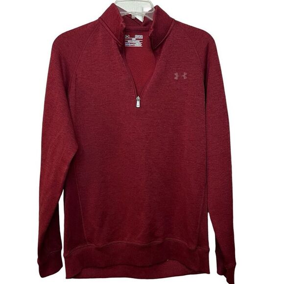 Under Armour Coldgear Quarter Zip Henley Soft Warm Comfy Sweater Men’s M - Picture 1 of 5